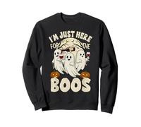 I'm Just Here For The Boos Ghost Funny Halloween Women Sudadera