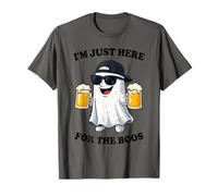 I'm Just Here For The Boos Halloween Mujeres Fantasma Lindo Divertido Camiseta