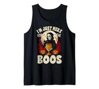 I'm Just Here For The Boos Skeleton Funny Halloween Camiseta sin Mangas
