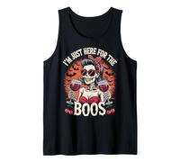 I'm Just Here For The Boos Skeleton Funny Halloween Women Camiseta sin Mangas