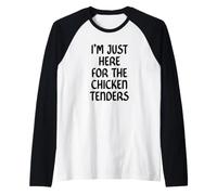 I'm Just Here for The Chicken Tenders Funny Chicken Tender Camiseta Manga Raglan