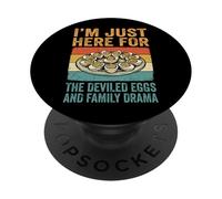 I'm Just Here For The Deviled Eggs and Family Drama PopSockets PopGrip Adhesivo
