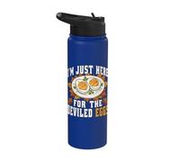 I'm Just Here For The Deviled Eggs, divertido Día de Acción de Gracias otoñal Stainless Steel Insulated Water Bottle