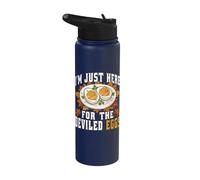 I'm Just Here For The Deviled Eggs, divertido Día de Acción de Gracias otoñal Stainless Steel Insulated Water Bottle