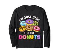 I'm Just Here for the Donuts Cute Foodie Sweet Postre Donut Manga Larga