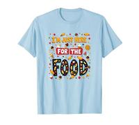 Im Just Here for The Food Foodie Fun Cita Camiseta, Hombre, Azul Bebé, S