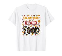 Im Just Here for The Food Foodie Fun Cita Camiseta, Hombre, Blanco, 3XL