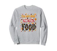 Im Just Here for The Food Foodie Fun Cita Sudadera, Unisex para Adultos, Gris Jaspeado, XL