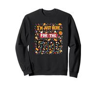 Im Just Here for The Food Foodie Fun Cita Sudadera, Unisex para Adultos, Negro, L