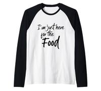 Im Just Here For The Food Funny Diching Pot Luck Hungry Camiseta Manga Raglan