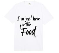 Im Just Here For The Food Funny Diching Pot Luck Hungry Comfort Colors Adult Heavyweight T-Shirt