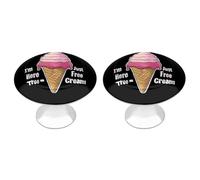 Im Just Here for The Free - Pomos redondos de acero inoxidable para armario de helado