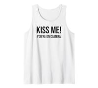 Im Just Here for the Kiss Cam Show Kiss Me Youre On Camera Camiseta sin Mangas