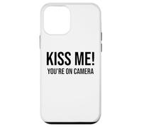 Im Just Here for the Kiss Cam Show Kiss Me Youre On Camera Carcasa para iPhone 12 mini