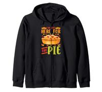 Im Just Here For The Pie Divertida Cena De Acción de Gracias Pavo Sudadera con Capucha