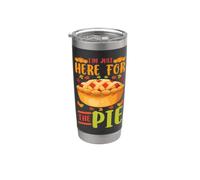 Im Just Here For The Pie Divertida Cena De Acción de Gracias Pavo Vaso térmico de acero inoxidable de doble pared