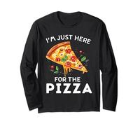 I'm Just Here for The Pizza | Funny Cute Food Lover Manga Larga