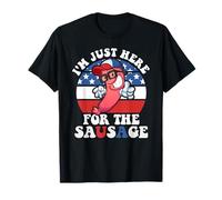 I'm Just Here For The Sausage USA BBQ Funny 4 de julio Camiseta