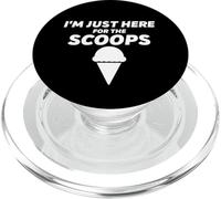 I'm Just Here For The Scoops - Funny Vanilla Ice Cream Joke PopSockets PopGrip para MagSafe