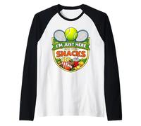 I'm Just Here For The Snacks - Broma Divertida del día del Partido para fanáticos del Tenis Camiseta Manga Raglan
