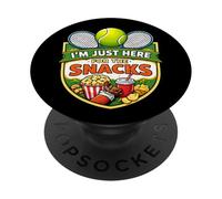 I'm Just Here For The Snacks - Broma Divertida del día del Partido para fanáticos del Tenis PopSockets PopGrip Adhesivo