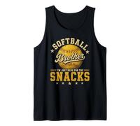 I'm Just Here for The Snacks Funny Softball Brother Camiseta sin Mangas