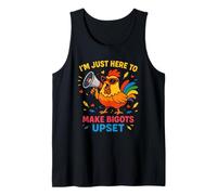 I'm Just Here To Make Bigots Upset Funny Chicken Pride Month Camiseta sin Mangas