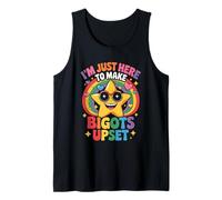 I'm Just Here To Make Bigots Upset Funny Star Pride Month Camiseta sin Mangas