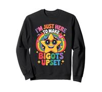 I'm Just Here To Make Bigots Upset Funny Star Pride Month Sudadera
