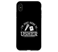 I'm Just Here To Usher Funny Usher Apreciación Orgullosos Ushers Carcasa para iPhone XS Max