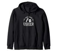 I'm Just Here To Usher Funny Usher Apreciación Orgullosos Ushers Sudadera con Capucha