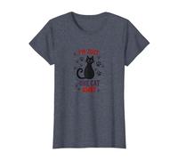 I'm Just One Cat Away - Divertido Amante de Las Mascotas Camiseta, Mujer, Azul Jaspeado, XXL