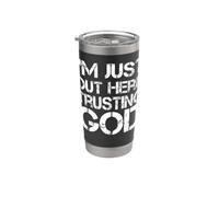 I'm Just Out Here Trusting God Christian Jesus Diciendo Cita Vaso térmico de acero inoxidable de doble pared