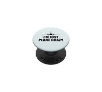 I'm Just Plane Crazy Meme Divertido piloto de avión PopSockets PopGrip Adhesivo