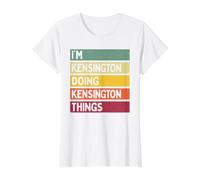 I'm Kensington Doing Kensington Things Funny Nombre Personalizado Camiseta gráfica económica, Mujer, Blanco, M