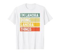 I'm Lanora Doing Lanora Things - Cita Personalizada Divertida Camiseta gráfica económica, Hombre, Blanco, S