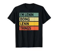 I'm Lenin Doing Lenin Things - Cita Personalizada Divertida Camiseta gráfica económica, Hombre, Negro, L