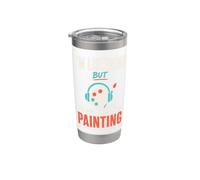 Im Listening But in My Head Im Painting Painter Artist Vaso térmico de acero inoxidable de doble pared