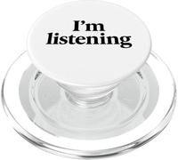 Im Listening White Lie Party Funny Sarcástico Humor Tema PopSockets PopGrip para MagSafe