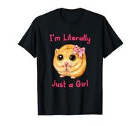 I'm Literally Just a Girl Cute Funny Hamster Big Eyes Meme Camiseta