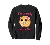I'm Literally Just a Girl Cute Funny Hamster Big Eyes Meme Sudadera