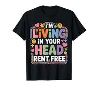 I'm Living In Your Head Rent Free - Camiseta gráfica económica, Hombre, Negro, S