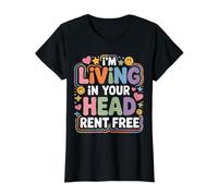 I'm Living In Your Head Rent Free - Camiseta gráfica económica, Mujer, Negro, XL