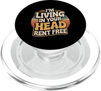 I'm Living In Your Head Rent Free Cita sarcástica audaz - PopSockets PopGrip para MagSafe
