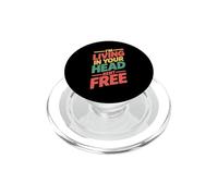 I'm Living In Your Head Rent Free Cita sarcástica audaz PopSockets PopGrip para MagSafe