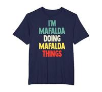 I'm Mafalda Doing Mafalda Things Fun Nombre Personalizado Mafal Camiseta, Hombre Tallas Grandes, Azul Marino, 2X Alto