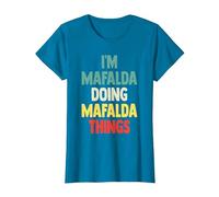 I'm Mafalda Doing Mafalda Things Fun Nombre Personalizado Mafal Camiseta, Mujer, Zafiro, XXL