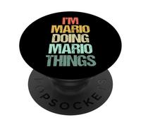 I'm Mario Doing Mario Things - Funny Diciendo Cool Name Mario PopSockets PopGrip Adhesivo