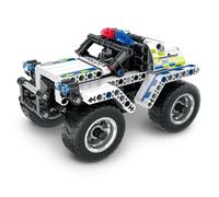 iM.Master - Coche de Policía 2 en 1 - Maqueta de Coche Technic Combinable con Moto - Pull Back - Bloques de Construcción Adultos y Niños - 199 Piezas - Juegos Educativos Stem - Maqueta para Construir