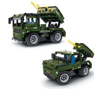iM.Master - Coche Teledirigido - Lanzacohetes Militar 2 en 1 Teledirigido - Bloques de Construcción Adultos Niños - Maqueta Technic RC - 364 Pcs 1:20 - Juegos Educativos Stem - Maqueta para Construir